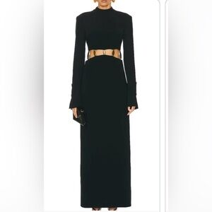 Jonathan Simkhai Black Dress with Gold Detail Size 6